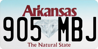 AR license plate 905MBJ