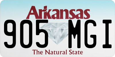 AR license plate 905MGI