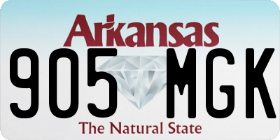 AR license plate 905MGK