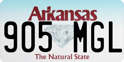 AR license plate 905MGL