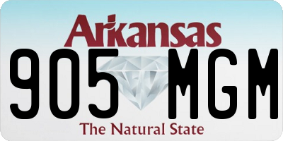 AR license plate 905MGM