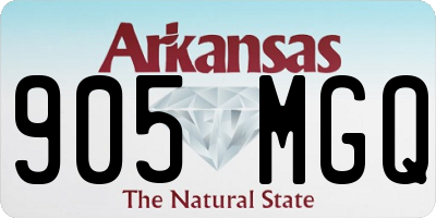 AR license plate 905MGQ