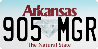 AR license plate 905MGR
