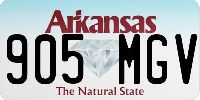 AR license plate 905MGV
