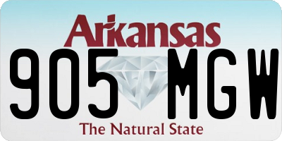 AR license plate 905MGW