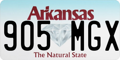 AR license plate 905MGX