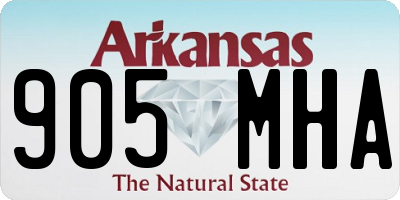 AR license plate 905MHA