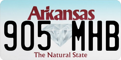 AR license plate 905MHB