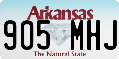 AR license plate 905MHJ