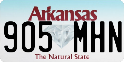 AR license plate 905MHN