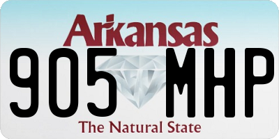 AR license plate 905MHP