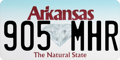 AR license plate 905MHR