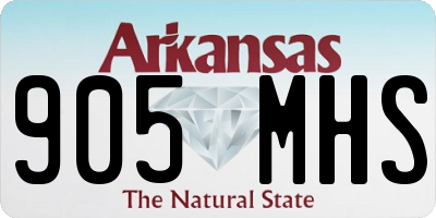 AR license plate 905MHS
