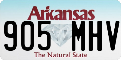 AR license plate 905MHV