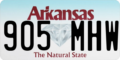 AR license plate 905MHW