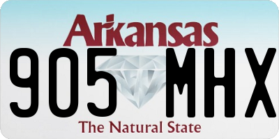 AR license plate 905MHX
