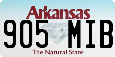 AR license plate 905MIB