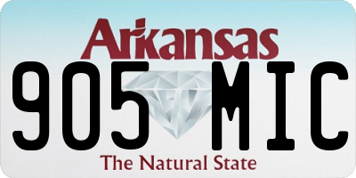 AR license plate 905MIC