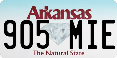 AR license plate 905MIE