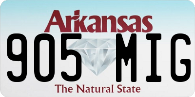 AR license plate 905MIG