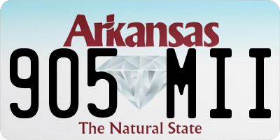 AR license plate 905MII