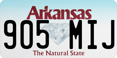 AR license plate 905MIJ
