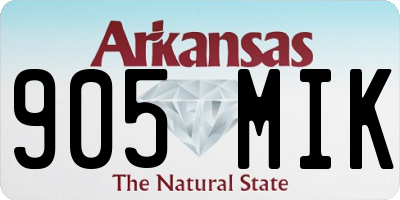 AR license plate 905MIK