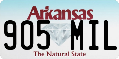 AR license plate 905MIL