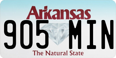 AR license plate 905MIN