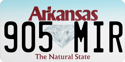 AR license plate 905MIR