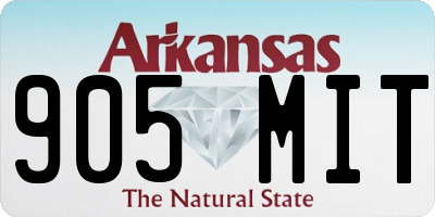 AR license plate 905MIT