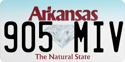 AR license plate 905MIV