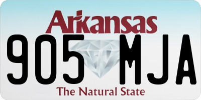 AR license plate 905MJA
