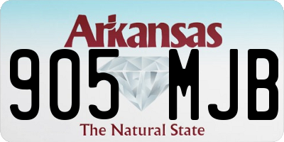 AR license plate 905MJB