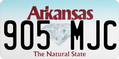 AR license plate 905MJC