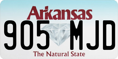 AR license plate 905MJD