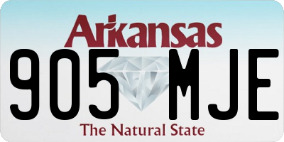 AR license plate 905MJE