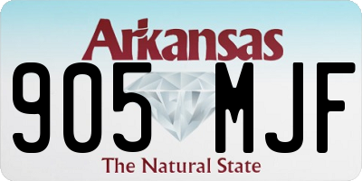 AR license plate 905MJF