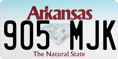 AR license plate 905MJK