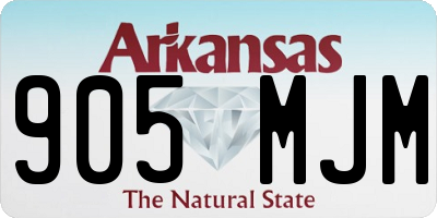 AR license plate 905MJM
