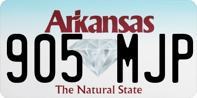 AR license plate 905MJP