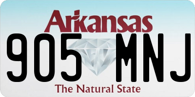 AR license plate 905MNJ