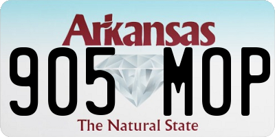 AR license plate 905MOP