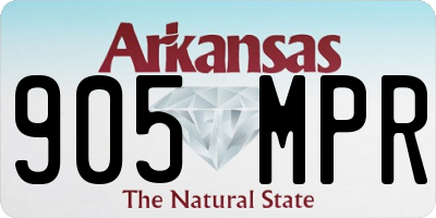 AR license plate 905MPR