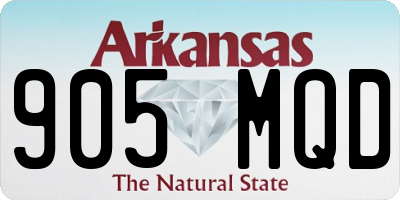 AR license plate 905MQD