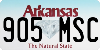 AR license plate 905MSC
