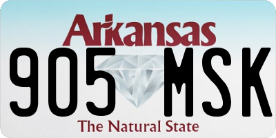AR license plate 905MSK