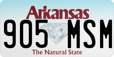 AR license plate 905MSM