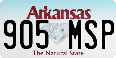 AR license plate 905MSP