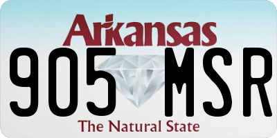 AR license plate 905MSR